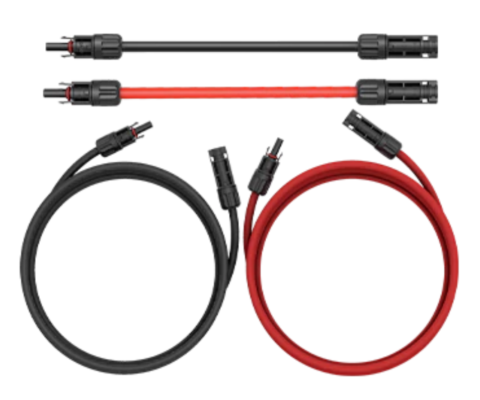 Pack cable solar 6mm con conectores MC4, diferentes largos
