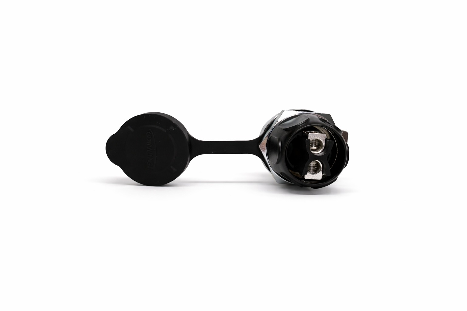 Conector Circular LP-28 Hembra 2 Pines Panel Metal (Bloqueo/Tuerca)