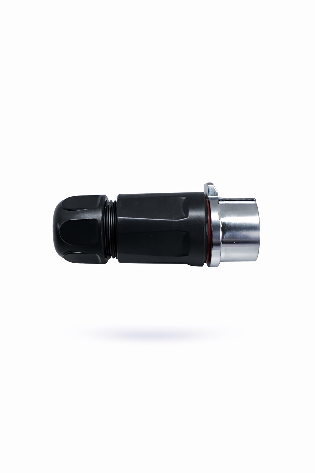 Conector Circular LP-28 Macho 2 Pines Volante-Volante Plástico-Metal con Bloqueo