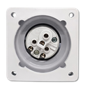 ENCHUFE MACHO EMBUTIDO 2P+T IP67 16A 6h 200-250V, FIJACION 75X75mm