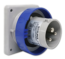 ENCHUFE MACHO EMBUTIDO 2P+T IP67 16A 6h 200-250V, FIJACION 75X75mm