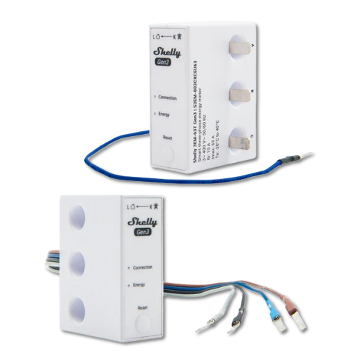 Medidor de Energía Trifásico WiFi Shelly 3EM-63 Gen3