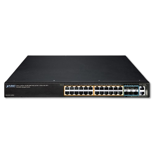 Switch Administrable Layer 3 PLANET SGS-6341-24P6X, 24 Puertos Gigabit PoE+ y 6 Puertos 10G SFP+