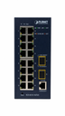 Switch Industrial Administrado SFP L2/L4 de 16 Puertos 10/100/1000T + 2 Puertos 100/1000X (-40~75 Grados C)