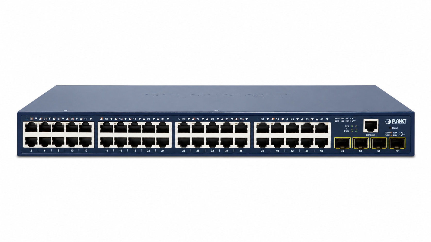 Switch Gigabit Administrado SFP de 48 Puertos 10/100/1000BASE-T + 4 Puertos 100/1000BASE-X