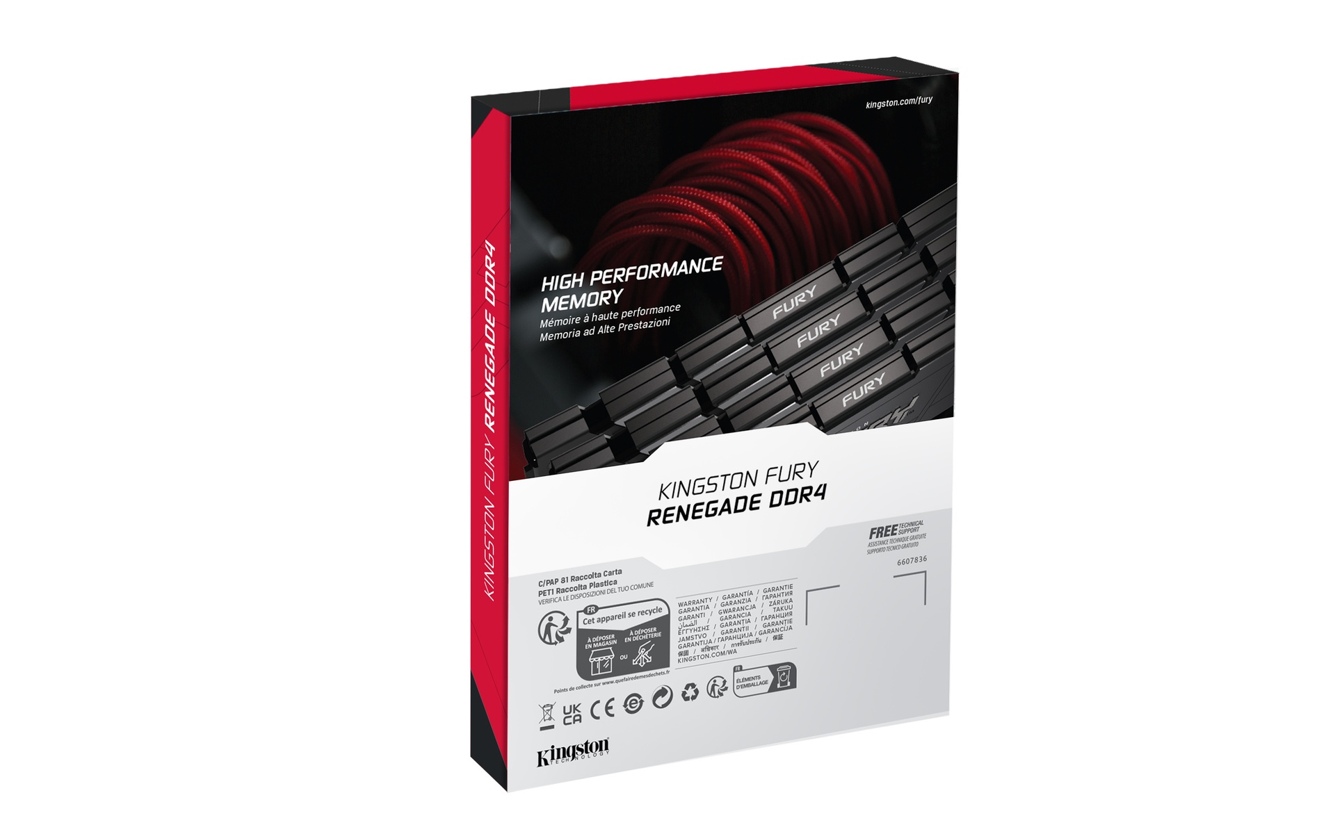 KNG Fury Memoria RAM 32GB 3200MT/S DDR4 DIMM Renegade Black