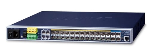 L3 14 puertos 100/1G SFP con 4 10/100/1000T compartidos + 10 puertos 1G/2.5G SFP + 4 puertos 10G SFP+ Metro Ethernet Swi