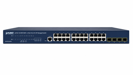 Switch Gigabit Administrado SFP de 24 Puertos 10/100/1000T + 4 Puertos 100/1000X