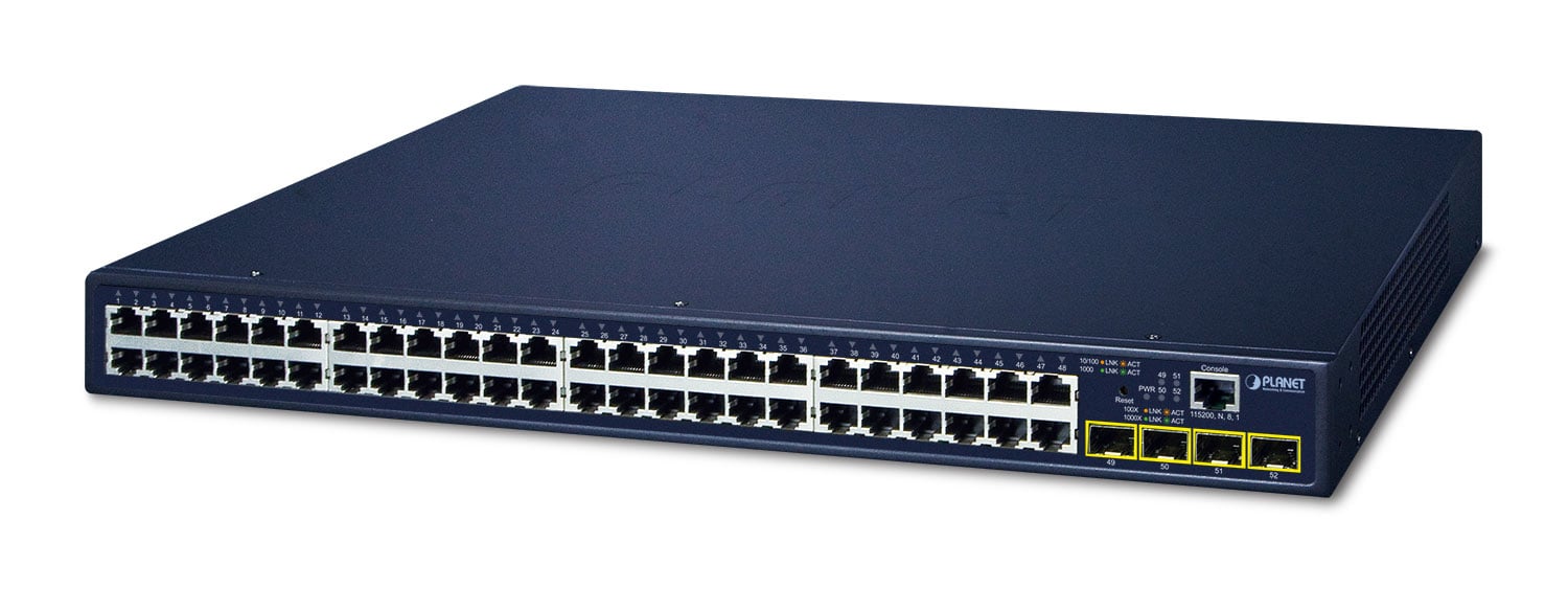 Switch Gigabit Administrado SFP de 48 Puertos 10/100/1000BASE-T + 4 Puertos 100/1000BASE-X (Descontinuado)