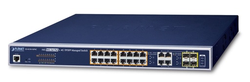 Switch Administrado Combinado de 16 Puertos 10/100/1000T 802.3at PoE + 4 Puertos Gigabit TP/SFP