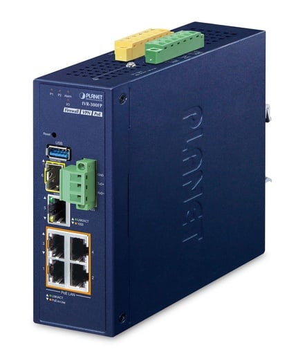 Puerta de Enlace de Seguridad VPN SFP Industrial de 4 Puertos 10/100/1000T 802.3at + 1 Puerto 10/100/1000T + 1 Puerto 10