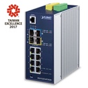 Switch Ethernet Administrado Industrial L3 de 8 Puertos 10/100/1000T + 2 Puertos 100/1000X SFP + 2 Puertos 10G SFP+ (-40~75 Grados C)
