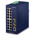 Switch Industrial Administrado SFP L2/L4 de 16 Puertos 10/100/1000T + 2 Puertos 100/1000X (-40~75 Grados C)