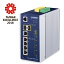 Switch Ethernet Administrado Industrial L2+ de 4 Puertos 10/100/1000T 802.3bt PoE + 1 Puerto 10/100/1000T + 2 Puertos 1G/2.5G SFP