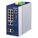 Switch Ethernet Administrado Industrial L2+ de 8 Puertos 10/100/1000T 802.3at PoE + 2 Puertos 10/100/1000T + 2 Puertos 1G/2.5G SFP