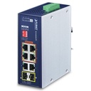 Switch Gigabit Ethernet Industrial de 4 Puertos 10/100/1000T 802.3bt PoE + 2 Puertos 10/100/1000T + 2 Puertos 100/1000XSFP