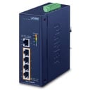 Switch Industrial Gigabit Ethernet de 4 Puertos 10/100/1000T 802.3at PoE + 1 Puerto 10/100/1000T