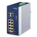 Switch Ethernet Industrial de 8 Puertos 10/100/1000T 802.3at PoE + 2 Puertos 100/1000X SFP