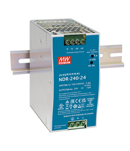 Fuente de poder Riel DIN metálica 240W NDR-240
