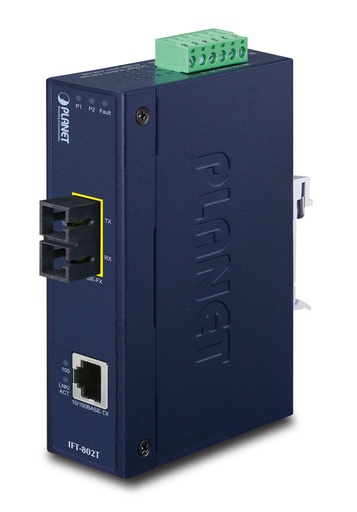Conversor de Medios Industrial 10/100Base-TX a 100Base-FX - 2 Km