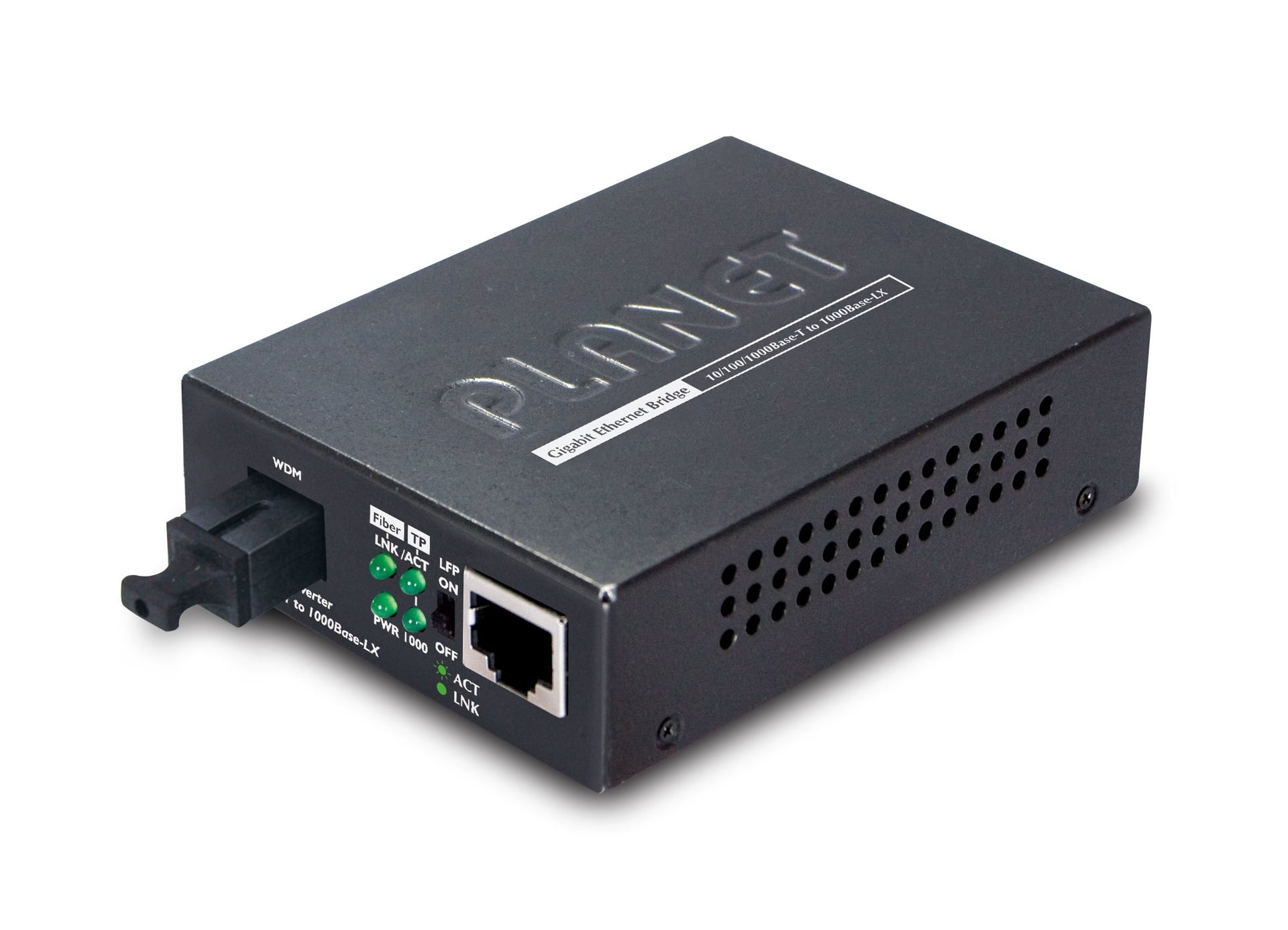 Convertidor de Medios 10/100/1000BASE-T a 1000BASE-LX (WDM) TX:1310nm 20Km