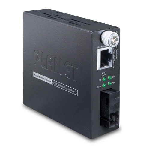Convertidor de Medios Gigabit Inteligente 10/100/1000BASE-T a 1000BASE-LX WDM-TX: 1550 – 20 Km