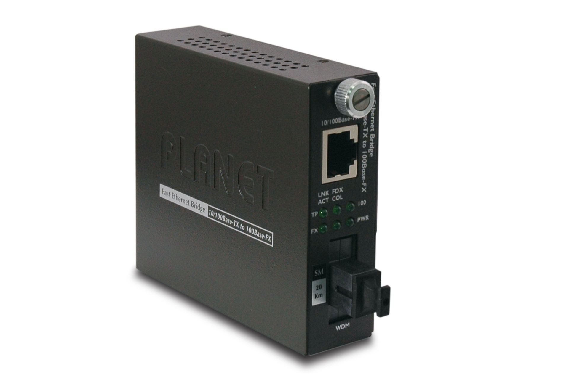 Conversor de medios smart 10/100Base-TX a 100Base-FX 20km (Descontinuado)