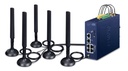 Gateway Celular Industrial LoRaWAN + 5G NR Con 5 Puertos 10/100/1000T (2 DI/DO, -40~75 Grados C, EU868 Sub 1G)