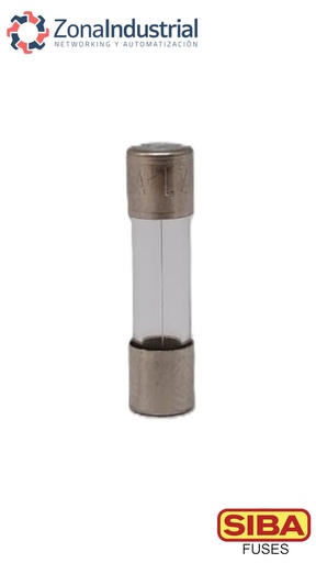 Fusible 5X20 mm; AC250V; curva T (Lento); vidrio, marca SIBA (Alemania)