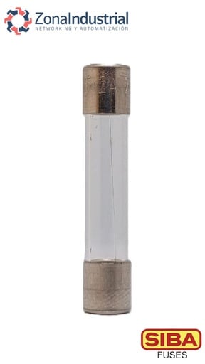 Fusible SIBA 6.3x32mm, vídrio L, 250V ac, curva F (Rápido)