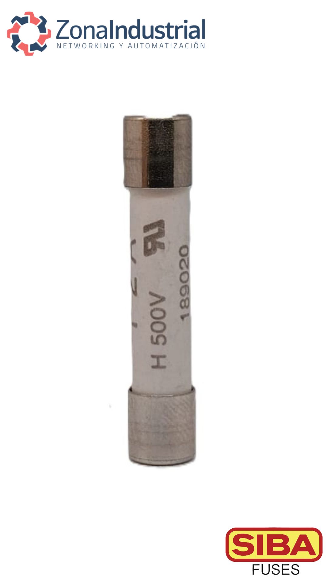Fusible 6x32mm, curva F (rápida), cerámico H, 500VAC max., marca SIBA (Alemania)
