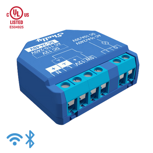 Relé inteligente operado por WiFi, 1 canal 15A con contactos secos (Descontinuado)