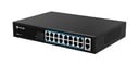 Switch PoE, 16 puertos PoE RJ45 10/100Mbps, 2 puertos uplink 1000Mbps
