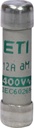 Fusible; medidas 8x32 mm; curva aM (Lenta); 400V max.