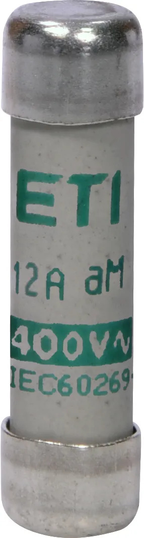 Fusible; medidas 8x32 mm; curva aM (Lenta); 400V max.