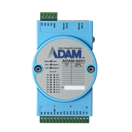 16-ch Isolated Digital Input Modbus TCP Module