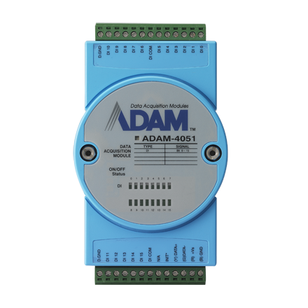 16-Channel Isolated DI Module with LED & Modbus