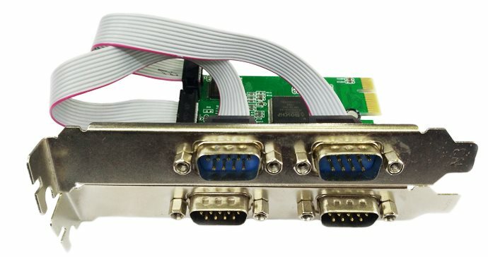 4 Port RS-232 DB9 Serial Port COM to PCI Card