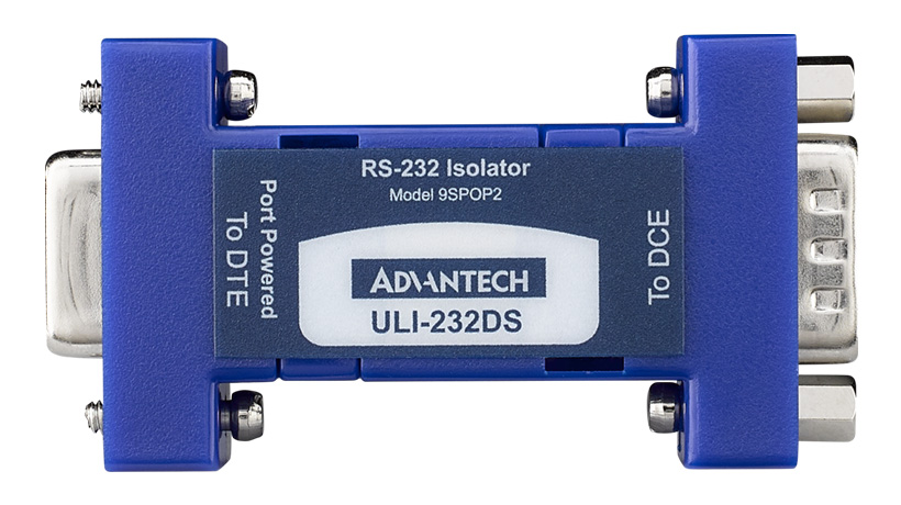 Aislador en serie, señales de datos RS-232, DB9 F, DB9 M, alimentado por puerto
