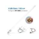 Antena de fibra de vidrio de 8dBi 900-930MHz, N-Type to RP-SMA