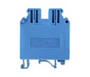 Bornera terminal de paso riel din 35mm² 125A con conexión por tornillo - Azul