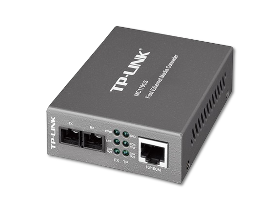 Convertidor de Medios TP-Link MC110CS Fast Ethernet SC Monomodo 20 km WDM
