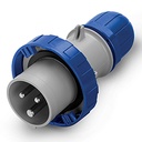 ENCHUFE MACHO VOLANTE 2P+T IP66/IP67 16A 6h 200-250V