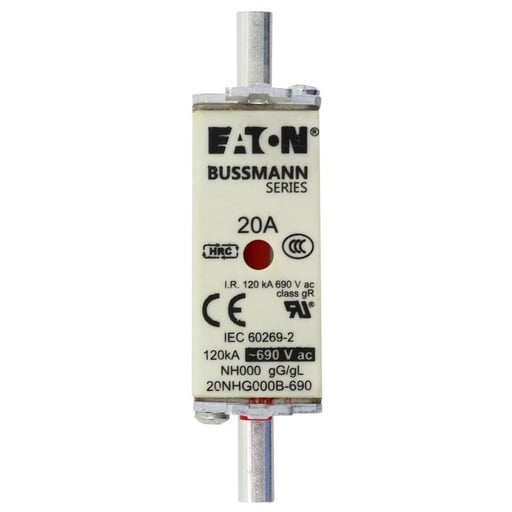 Fusible Bussmann tamaño NH000, 690VAC ,gL/gG, 120kA
