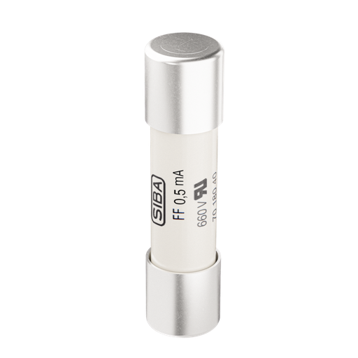 Fusible cerámico SIBA 0,2A 5x20mm, 660V AC/DC max, curva FF (aR)