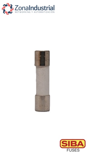 Fusible cerámico SIBA 250V, cilíndrico 5x25 mm,  tipo F (rápido), con indicador