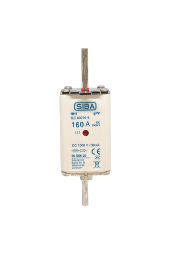 FUSIBLE SIBA, tamaño NH3L; ultrarápido curvas gPV/gR; 1000VDC / 1100 VDC, uso fotovoltáico