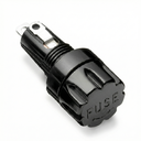 Porta fusible fijación panel para fusibles 6x32mm, 20A 250V max.