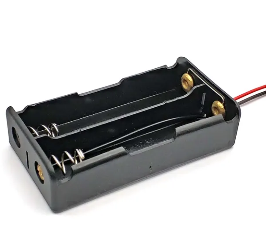 Porta pilas tipo 18650 paralelo de 1 a 2 pilas 3.7VDC
