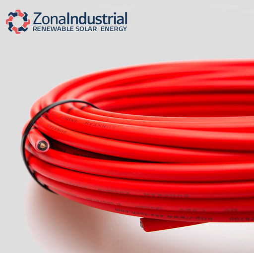 Cable solar Rojo 6mm² H1Z2Z2-K x 100mt